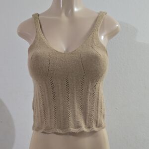 Women's Knit Tank Top - Tan